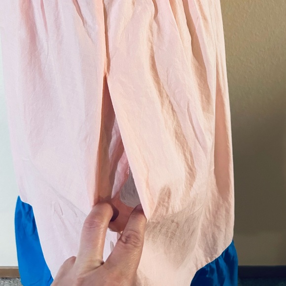 J. Crew Colorblock Tie Front Midi Dress in Red, Pink & Blue - Picture 9 of 10